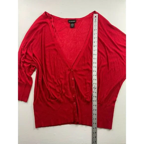 Lane Bryant Women's Size 22/24 Pullover Sweater Pink Long Sleeve Thin Gathered - Picture 4 of 4